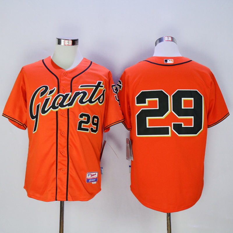 Men San Francisco Giants 29 No name Orange MLB Jerseys